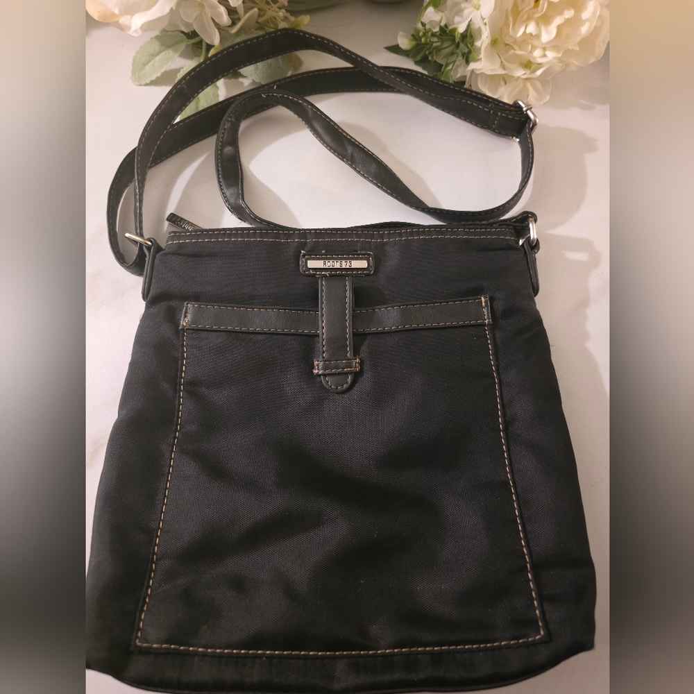 Roots Black Crossbody Bag